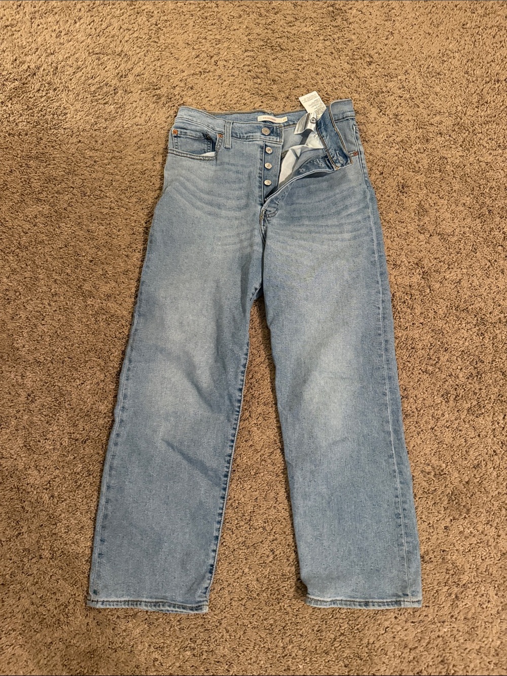 Levi's Ribcage Women's Straight Leg Jeans in Lightwash Blue